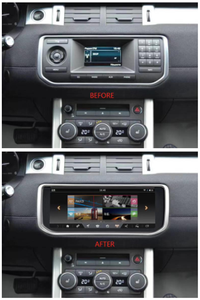 Магнитола для Range Rover Evoque 2011-2015 (штатный экран 5") - Kuberg MRW-8805 монитор 10.25", Android 11, 8Гб+128Гб, 4G SIM-слот, CarPlay