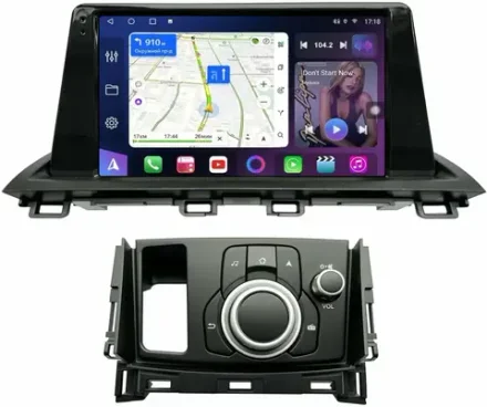 Магнитола для Mazda CX-4 2016-2024 (ШГУ монохром) - FarCar BM9-2K-9644A монитор 9.5" 2K QLED на Android 14, TS10, 4+32Гб, CarPlay, 4G SIM-слот