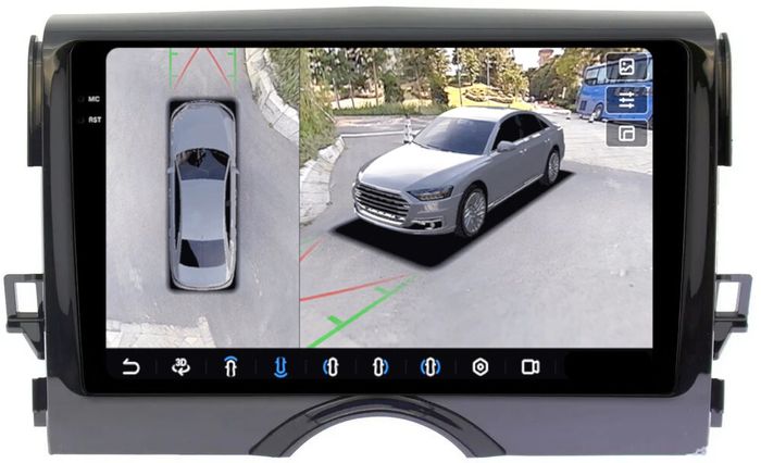 Магнитола для Toyota Mark X 130 2009-2019 - FarCar BX9-360-9537 монитор 9.5" 2K QLED на Android 13, 6Гб+128Гб, CarPlay, 4G SIM-слот, 4 камеры в комплекте