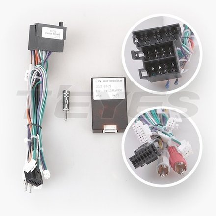 Магнитола для Smart ForTwo W451 2012-2015 (рамка с крутилками и кнопками) - Teyes CC4 монитор 9.2" 2K QLED на Android 14, Snapdragon 680, DSP, CarPlay, 4G SIM-слот
