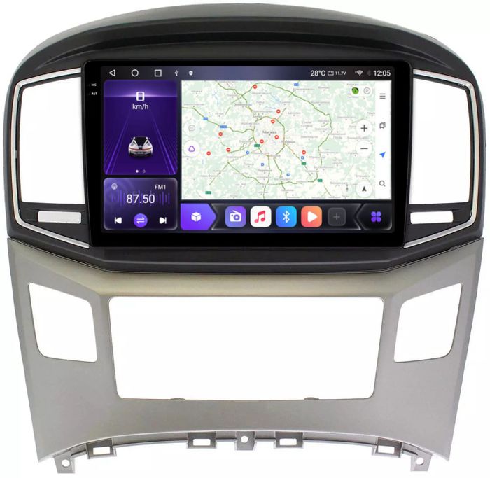Магнитола для Hyundai H1 2015-2022 - Kuberg OL-9729 QLed+2K, Android 12, TS10,  CarPlay, 4G SIM-слот