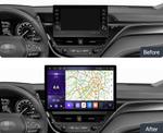 Магнитола для Toyota Camry 70 (75) 2021-2023 (все комплектации) - Kuberg FT003/OL-1031-Q монитор 13" QLED+2K на Android 12, Быстрая, 4G SIM-слот, CarPlay