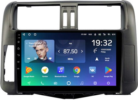 Магнитола для Toyota Land Cruiser Prado 150 2009-2013 (рамка графит) - Teyes CC2 PLUS Android 10, ТОП процессор, 4-64, SIM-слот