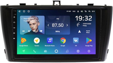 Магнитола для Toyota Avensis 2008-2015 (рамка черная) - Teyes CC2 PLUS Android 10, ТОП процессор, 4-64, SIM-слот