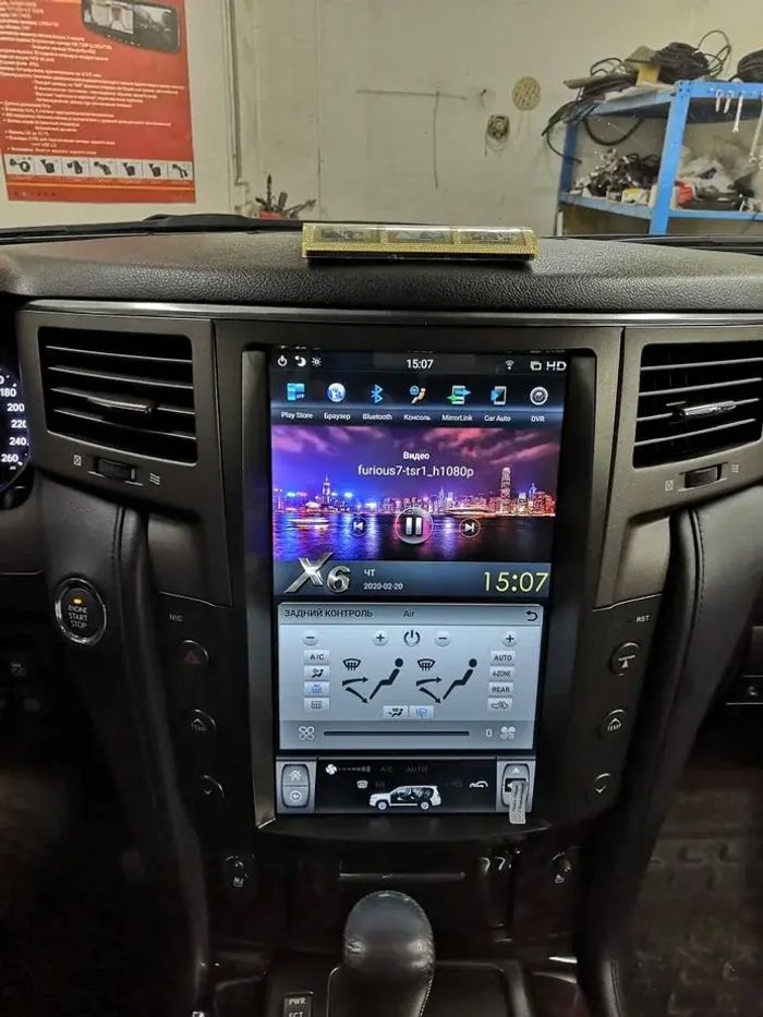 Магнитола для Lexus LX570 2007-2015 - Kuberg ZF-1819-GE вертикальный экран в стиле "Тесла" на Android 13, Быстрая, CarPlay, 4G SIM-слот