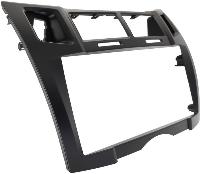 Магнитола для Toyota Vitz 2, Yaris 2 2005-2011 (рамка черная тип 2) - FarCar 9647F2B монитор 9.5" QLED на Android 14, TS18, CarPlay, 4G SIM-слот