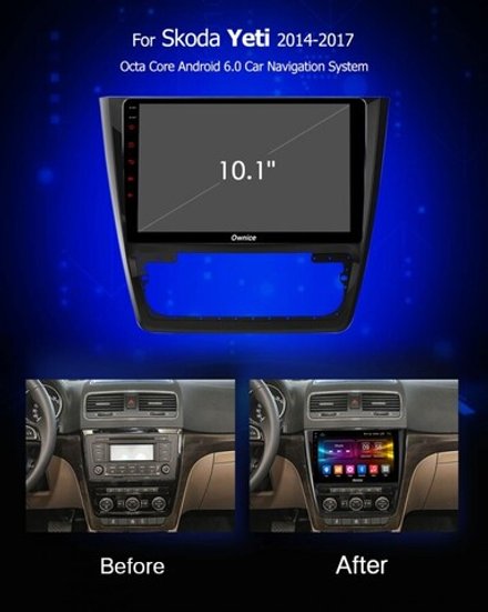 Магнитола для Skoda Yeti 2009-2018 (кондиционер) - Kuberg OL-1919 IPS, Android 10, 8 ядер (TS18), 4G SIM-слот