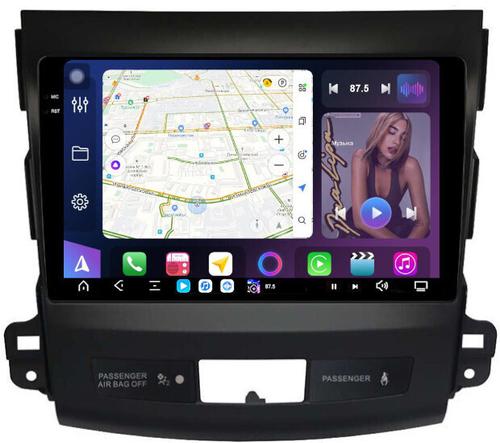 Магнитола для Mitsubishi Outlander 2 XL, Peugeot 4007, Citroen C-Crosser - FarCar GX056M монитор 9.5" 2K QLED на Android 14, TS20, 6+128Гб, CarPlay, 4G SIM-слот
