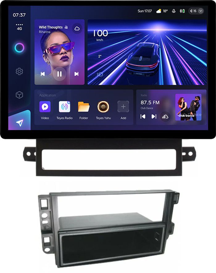 Магнитола для Chevrolet Captiva 2006-2011 (перенос БК вниз) - Teyes CC3-2K монитор 13", QLED+2K, Android 10, ТОП процессор, 4G SIM-слот, CarPlay
