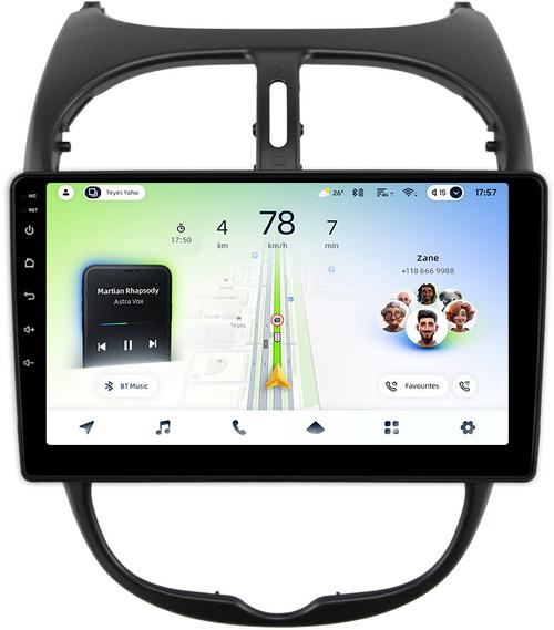 Магнитола для Peugeot 206 1998-2012 - Teyes CC4L монитор 9" IPS на Android 14, Snapdragon 662, CarPlay, 4G SIM-слот