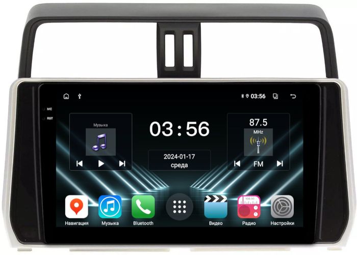 Магнитола для Toyota Land Cruiser Prado 150 2017-2023 - FarCar S280 монитор 10.36" IPS на Android 13, CarPlay