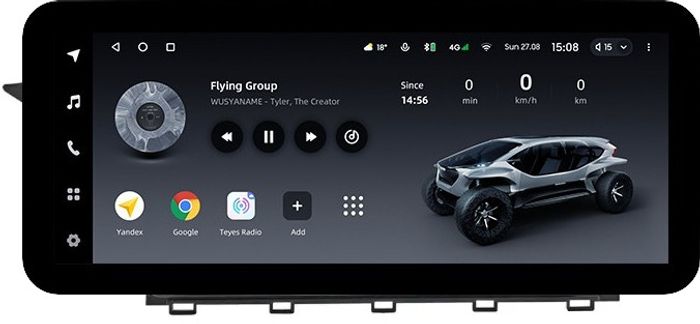 Магнитола для Mercedes Benz GLK X204 2008-2012 NTG 4.0 - Teyes LUX ONE ROUND монитор 12.3" 2K QLED на Android 10, CarPlay, 4G SIM-слот