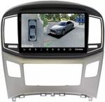 Магнитола для Hyundai H1, Grand Starex 2015-2022 (ШГУ монохром) - Teyes CC3-2K-360 монитор 9.5" 2K QLED на Android 10, Быстрая, CarPlay, 4G SIM-слот, 4 камеры в комплекте