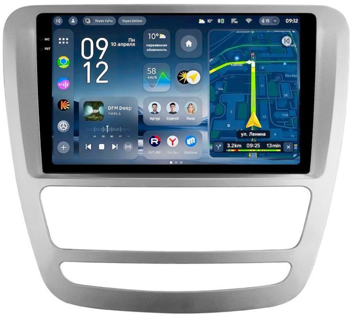 Магнитола для Sollers ST6 (ШГУ монохром), JAC T6 - Teyes CC4-PRO монитор 9.5" 2K QLED на Android 13, Snapdragon 778G, ИИ, CarPlay, DSP, 4G SIM-слот