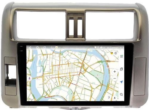 Магнитола для Toyota Land Cruiser Prado 150 2009-2013 (рамка бронза)- Vaycar VA77-0065-2K на Android 13, Быстрая, 2K QLED, CarPlay,4G SIM-слот