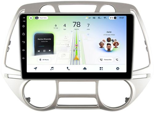 Магнитола для Hyundai i20 2009-2012 (климат) - Teyes CC4L монитор 9" IPS на Android 14, Быстрая, Snapdragon 662, CarPlay, 4G SIM-слот