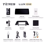 Магнитола для Chery Tiggo 7 Pro 2020-2024+ - Teyes LUX ONE SPLIT монитор 12.3" 2K QLED на Android 10, ТОП процессор, CarPlay, 4G SIM-слот