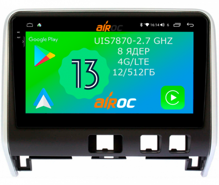 Магнитола для Nissan Serena C27 2016-2019 - Airoc AU-1208 Android 12, TS20, 12/512Гб, SIM-слот