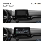 Магнитола для Toyota Sienna 4 XL40 2020-2024 - Teyes LUX ONE монитор 12.3" 2K QLED на Android 10, CarPlay, 4G SIM-слот, 6/128ГБ