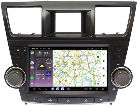 Магнитола для Toyota Highlander 2 2007-2013 XU40 - Kuberg OL-9431-2 QLed+2K, Android 13, TS20, CarPlay, 4G SIM-слот (кнопки + крутилки)