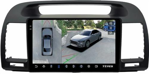 Магнитола для Toyota Camry 30 2001-2006 (рамка черная) - Teyes CC3-2K-360 монитор 9.5" 2K QLED на Android 10, 6Гб+128Гб, CarPlay, 4G SIM-слот, 4 камеры в комплекте