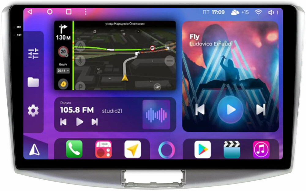 Магнитола для Volkswagen Passat 2005-2015 (B6, B7, CC) - FarCar BM493/909M монитор 10.36" QLED на Android 14, TS10, 4+32Гб, CarPlay, 4G SIM-слот