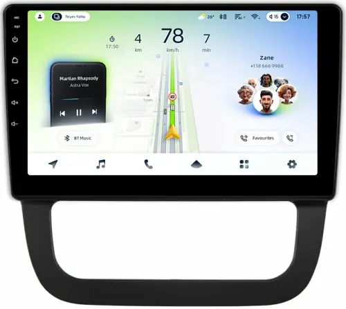 Магнитола для Volkswagen Jetta 5 2005-2010 (климат 2) - Teyes CC4L монитор 10" IPS на Android 14, Быстрая, Snapdragon 662, CarPlay, 4G SIM-слот