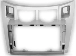Магнитола для Toyota Vitz 2, Yaris 2 2005-2011 (рамка серебро) - FarCar монитор 12.3" 2K QLED на Android 14, TS10, CarPlay, 4G SIM-слот