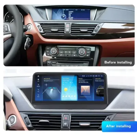 Магнитола для BMW X1 E84 2009-2014 (любая комплектация) - Kuberg HP-B1101XFW монитор 12.3" с джойстиком в стиле BMW на Android 11, CarPlay, 4G SIM-слот