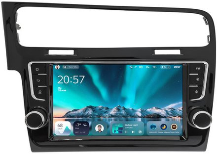 Магнитола для Volkswagen Golf 7 2012-2020 (рамка с крутилками и кнопками) - Teyes CC4 монитор 9.2" 2K QLED на Android 14, Snapdragon 680, DSP, CarPlay, 4G SIM-слот