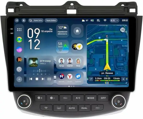 Магнитола для Honda Accord 7 2003-2008 - Teyes CC4-PRO монитор 10.36" 2K QLED на Android 13, Snapdragon 778G, ИИ, CarPlay, DSP, 4G SIM-слот