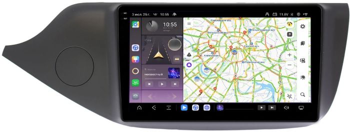 Магнитола для KIA Ceed 2 (JD) 2012-2018 (рамка матовая) - Kuberg OL-9781 QLed+2K, Android 13, TS20, CarPlay, 4G SIM-слот
