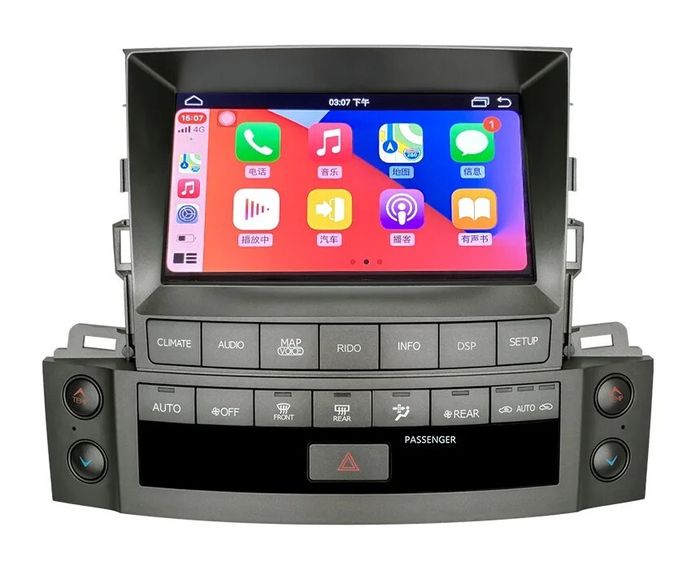 Магнитола для Lexus LX570 2007-2015 - Kuberg ZH-L9001 монитор 9" на Android 12, 8Гб+128Гб, CarPlay, 4G SIM-слот