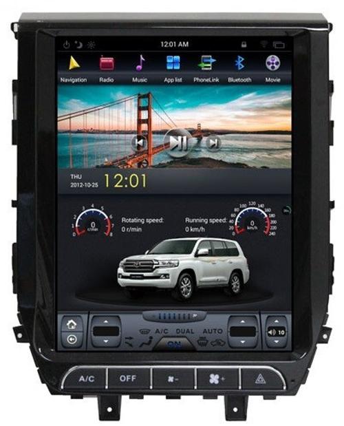 Магнитола для Toyota Land Cruiser 200 2015-2021 (без JBL) - Kuberg ZF-1205-Q6 вертикальный экран в стиле "Тесла" на Android 11, 8Гб+128Гб, CarPlay, 4G SIM-слот