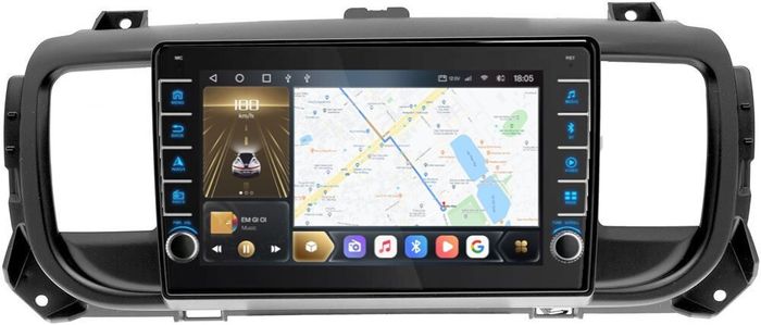 Магнитола для Peugeot Traveller/Expert, Citroen SpaceTourer/Jumpy, Opel Zafira Life/Vivaro - Kuberg OL-9934 (кнопки и крутилки), Android 12, Быстрая, CarPlay, 4G SIM-слот