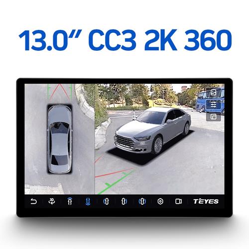 Магнитола для Nissan X-Trail 2007-2014 (T31) - Teyes CC3-2K-360 монитор 13", QLED+2K, Android 10, 4G SIM-слот, CarPlay, 6/128 ГБ, 4 камеры в комплекте