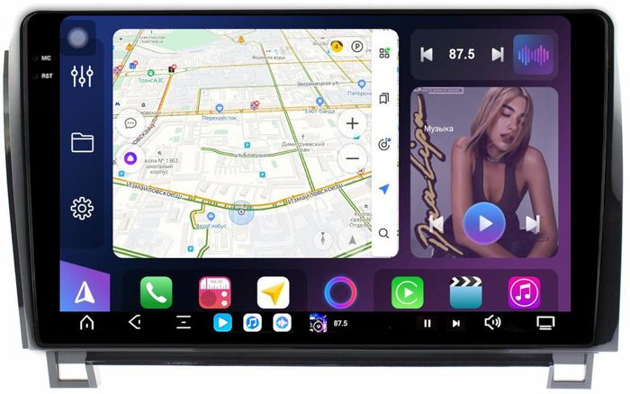 Магнитола для Toyota Tundra XK50 2007-2013, Sequoia XK60 2007-2022 - FarCar XXL790M монитор 10.36" 2K QLED на Android 14, TS20, 8+256Гб, CarPlay, 4G SIM-слот