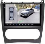 Магнитола для Mercedes-Benz C W203 2004-2007 - FarCar BX1262M-360 монитор 9.5" 2K QLED на Android 13, Быстрая, CarPlay, 4G SIM-слот, 4 камеры в комплекте