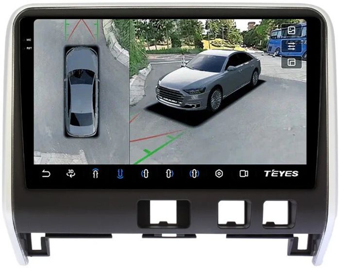 Магнитола для Nissan Serena C27 2016-2019 (рамка матовая) - Teyes CC3-2K-360 на Android 10, 2K QLED, 6Гб+128Гб, CarPlay, 4G SIM-слот, 4 камеры в комплекте