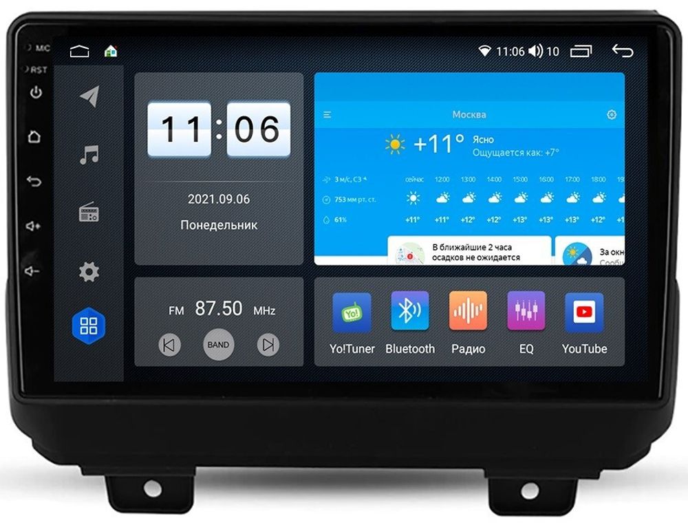 Магнитола для Jeep Wrangler 2018+ - AK437R10-MTK-LTE Android 10, 8-ядер, 4-64Гб, SIM-слот
