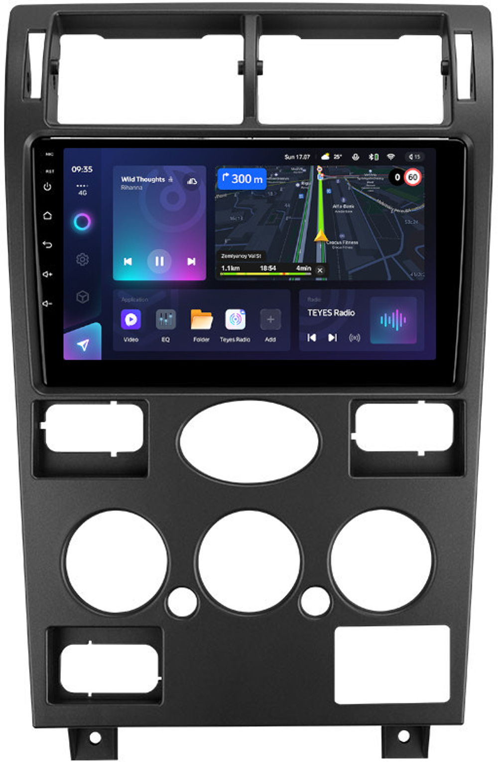 Магнитола для Ford Mondeo 3 2000-2006 (кондиционер) - Teyes CC3 монитор 9" QLED на Android 10, ТОП процессор, 4Гб+32Гб, CarPlay, 4G SIM-слот