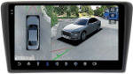 Магнитола для Skoda Rapid 1 2012-2020 (рамка тип 1) - FarCar BX9-360-9580F1 монитор 9.5" 2K QLED на Android 13, 6Гб+128Гб, CarPlay, 4G SIM-слот, 4 камеры в комплекте
