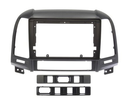 Комплект рамки с разъёмами 9" Hyundai Santa Fe 2006-2012 black
