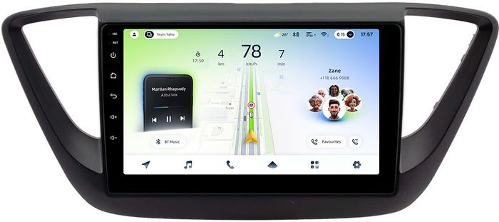 Магнитола для Hyundai Solaris 2 2017-2020 (штатная КЗВ, рамка черная матовая) - Teyes CC4L-DTS монитор 9" IPS, Android 14, Быстрая, Snapdragon 662, CarPlay, 4G SIM-слот