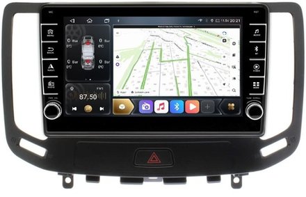 Магнитола для Infiniti G25, G35, G37, Nissan Skyline V36 2006-2013 (поддержка Bose) - Kuberg SF-9820 (кнопки и крутилки), Android 12, TS10, CarPlay, 4G SIM-слот