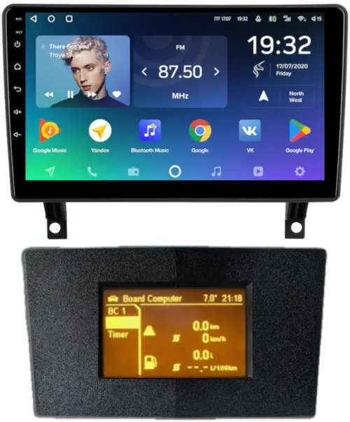 Магнитола для Opel Antara 2006-2015 (перенос БК вниз, черная) - Teyes CC2 PLUS Android 10, ТОП процессор, 4-64, SIM-слот