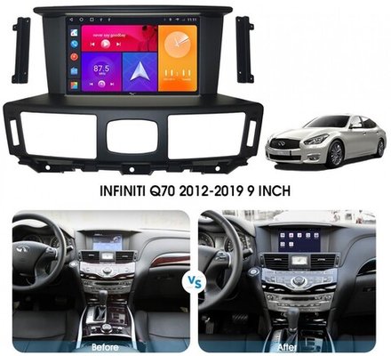 Магнитола для Infiniti Q70, M25, M37 (поддержка Bose и 360) - Kuberg SF-9100 QLed, Android 12, TS10, CarPlay, 4G SIM-слот