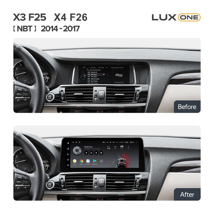 Магнитола для BMW X4 (F26) и BMW X3 (F25) 2013-2018 NBT - Teyes LUX ONE монитор 12.3" на Android 10, 6/128ГБ, CarPlay, 4G SIM-слот