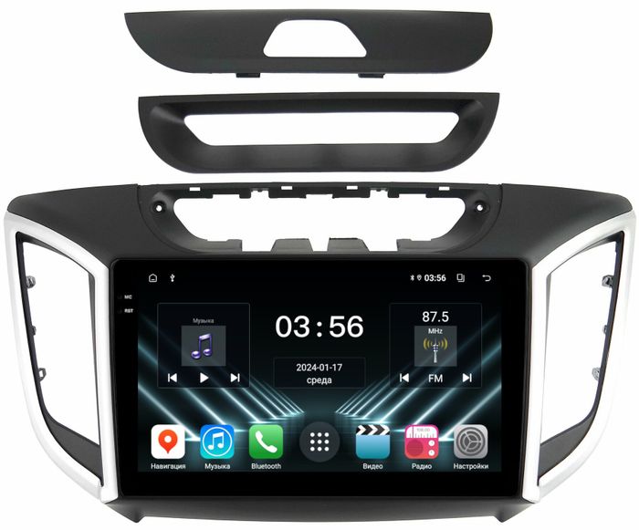 Магнитола для Hyundai Creta 1 2016-2021 - FarCar DX9-8004-9 монитор 9.5" IPS на Android 13, 4+64Гб, CarPlay