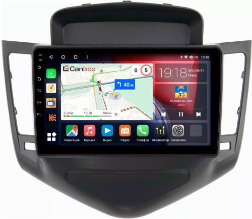 Магнитола для Chevrolet Cruze 2009-2012 (рамка черная) - Canbox 9010 Qled, Android 10, ТОП процессор, SIM-слот